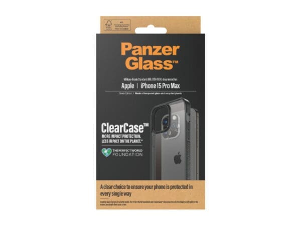 PanzerGlass Clearcase - iPhone 15 Pro Max - Black - Image 2