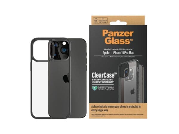 PanzerGlass Clearcase - iPhone 15 Pro Max - Black - Image 3