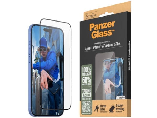 PanzerGlass UltraWide Fit SP -iPhone 16 Plus