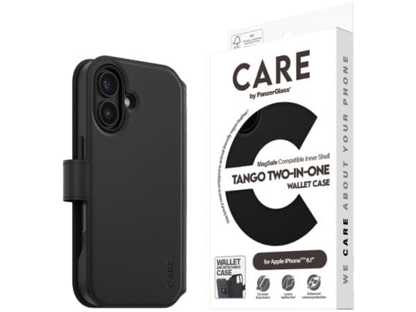 CARE by Panzer Tango Wallet Case -iPhone 2024 - Blk