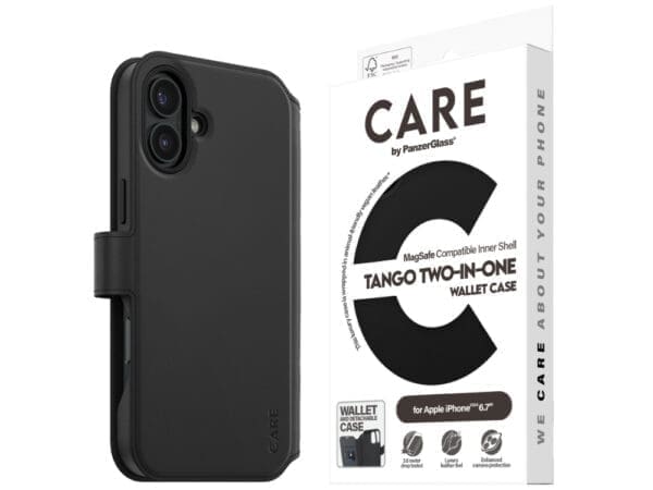 CARE by Panzer Tango Wallet Case -iPhone 2024 Plus - Blk