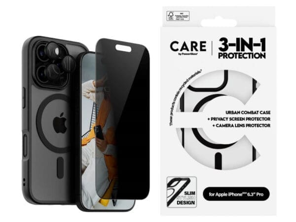 CARE by Panzer Flgship 3in1 Privacy Bndle -iPhone 16 Pro