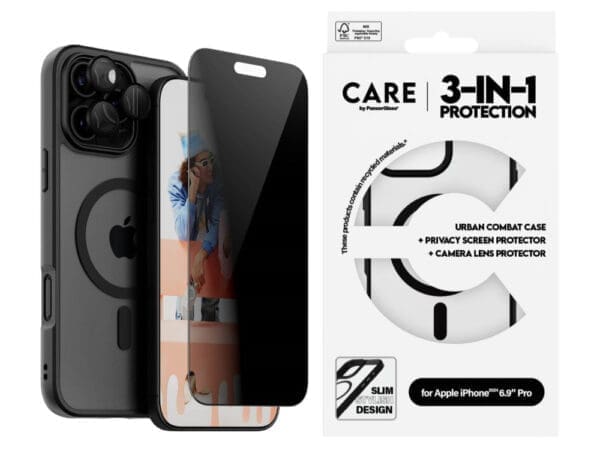 CARE by Panzer Flgship 3in1 Privacy Bndle -iPhone 16 Pro Max