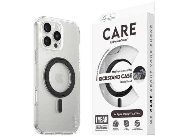 CARE by Panzer Feature (MS&KS)Cse -iPhone 16 Pro Max - Black