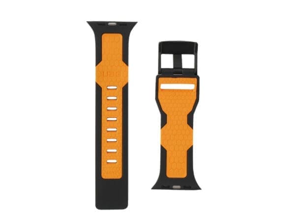 UAG Civilan Strap - Apple Watch (44-46mm) - Black/Orange - Image 3