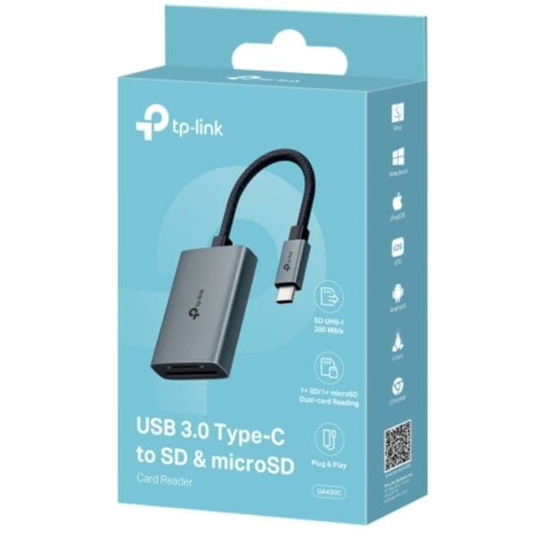 TP-Link UA430C USB 3.0 Type-C to SD microSD 3.0 Card Reader