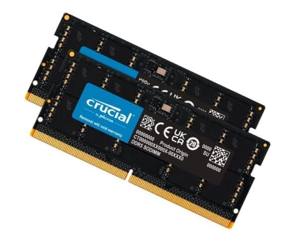 Crucial 96GB (2x48GB) DDR5 SODIMM 5600MHz CL46 Notebook Laptop Memory