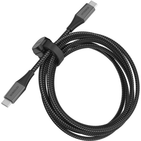 OtterBox USB-C to USB-C Fast Charge Premium Pro Cable (2M) - Black (78-80888), 60W,30K Bend,Samsung Galaxy, 2 Years Warranty