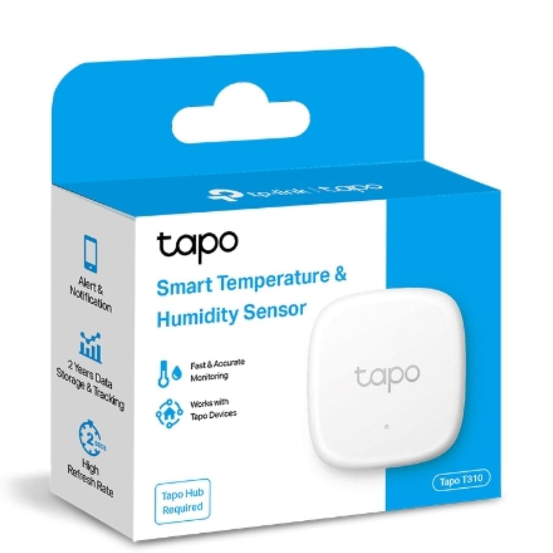TP-Link Tapo Smart Temperature Humidity Monitor, Fast Accurate, Free Data Storage Visual Graphs,Tapo T310