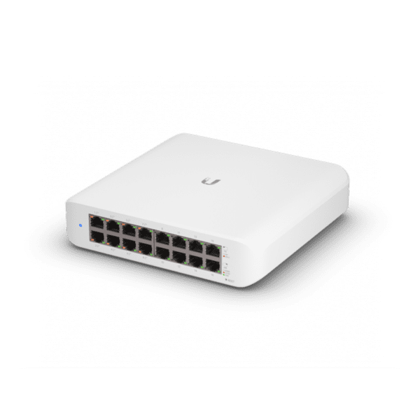 Ubiquiti UniFi Switch Lite 16 PoE, Layer 2, 16x GbE RJ45 Ports, 8x 802.3at PoE+ Ports, 45W PoE, Silent Operation, Wallmount Kit Include, 2Yr Warr