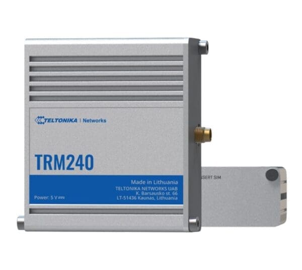 Teltonika TRM240 Industrial Cellular Modem, 4G/LTE (Cat 1), USB LTE Cat 1 Modem with a Rugged Housing and External Antenna Connector, PSU excluded