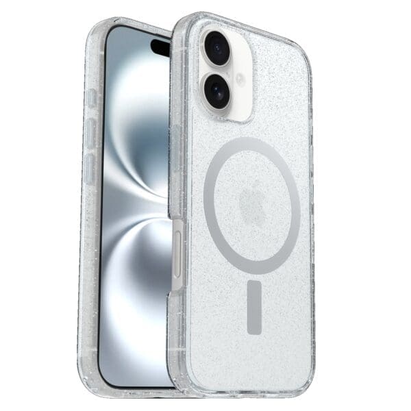 OtterBox Symmetry Clear MagSafe Apple iPhone 16 Plus (6.7") Case Stardust - (77-96357), Antimicrobial, DROP+ 3X Military Standard, 7 Years Warranty