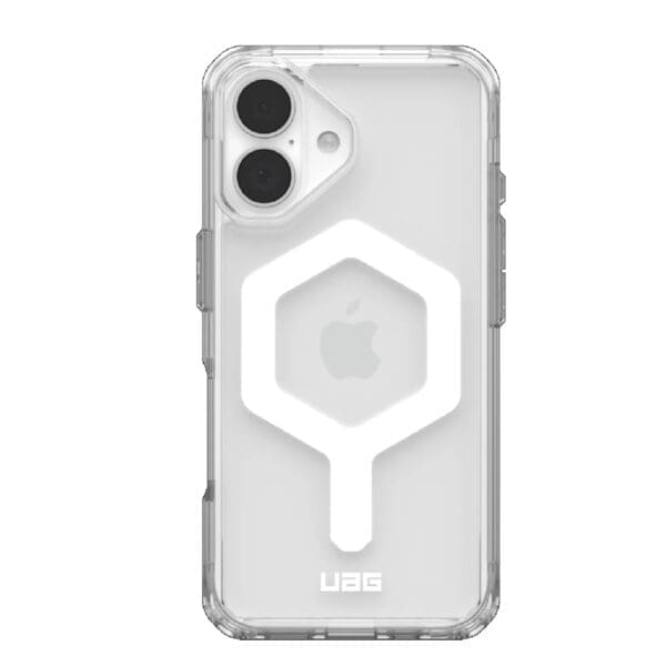 UAG Plyo MagSafe Apple iPhone 16 (6.1") Rugged Case - Ice/White (114482114341), 16ft. Drop Protection (4.8M), Armored Shell, 10 Years Warranty