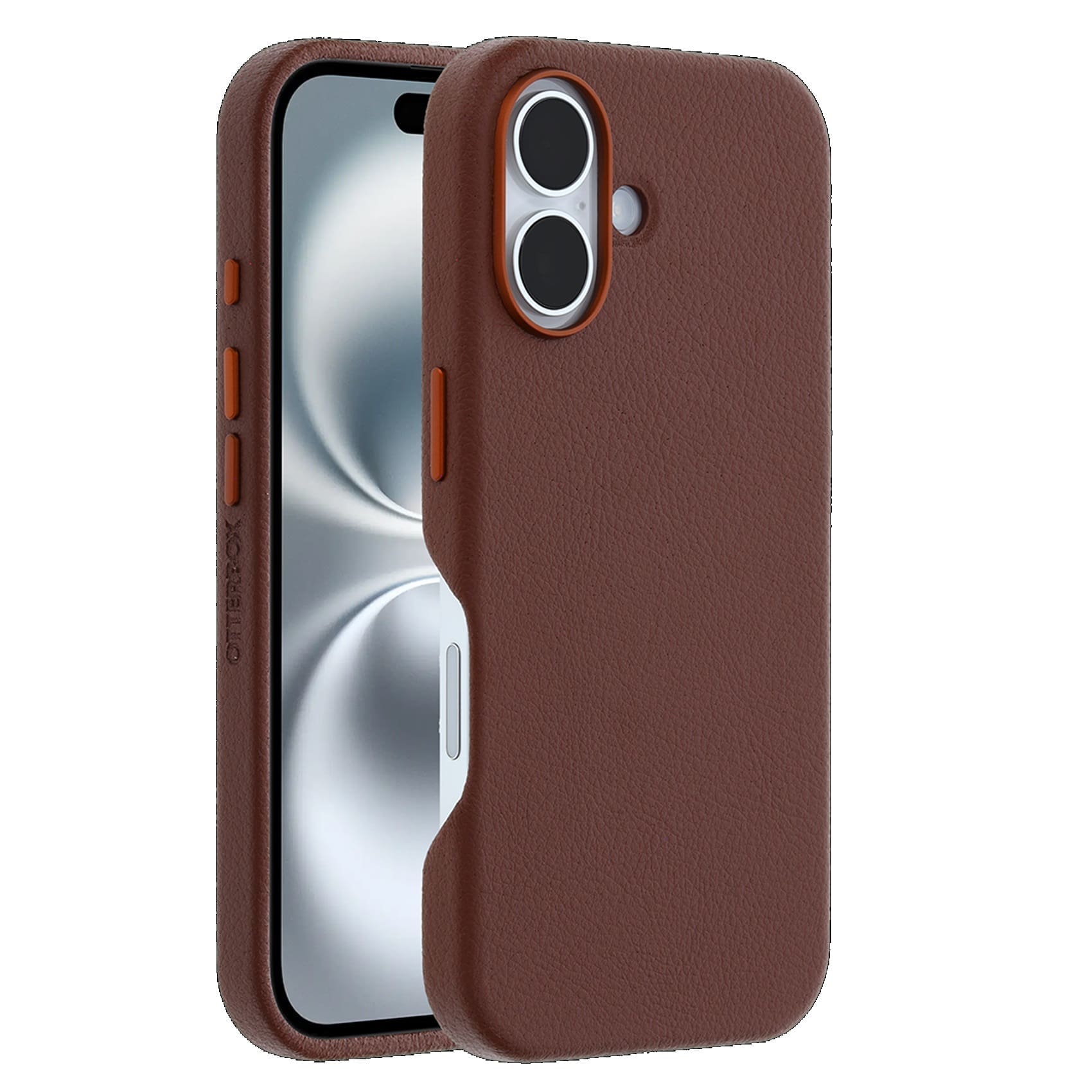 OtterBox Symmetry MagSafe Cactus Leather Apple iPhone 16 (6.1") Case Brown - (77-96305),DROP+ 3X Military Standard,Pocket friendly, 7 Years Warranty