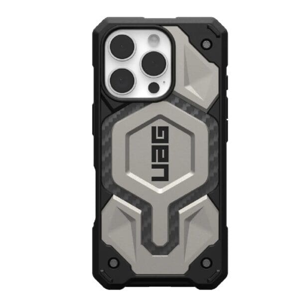 UAG Monarch Pro Apple iPhone 16 Pro Max (6.9") Rugged Case - Titanium (114457113636), 25ft. Drop Protection(7.6M), 10 Years Warranty