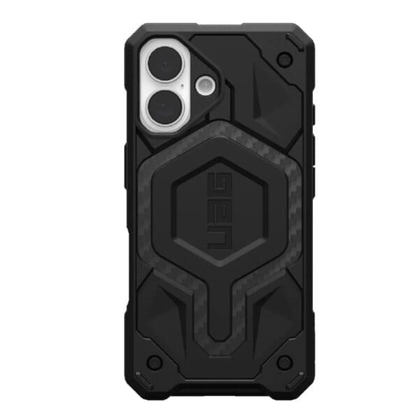 UAG Monarch Pro Apple iPhone 16 (6.1") Rugged Case - Carbon Fiber (114458114242), 25ft. Drop Protection (7.6M), 10 Years Warranty