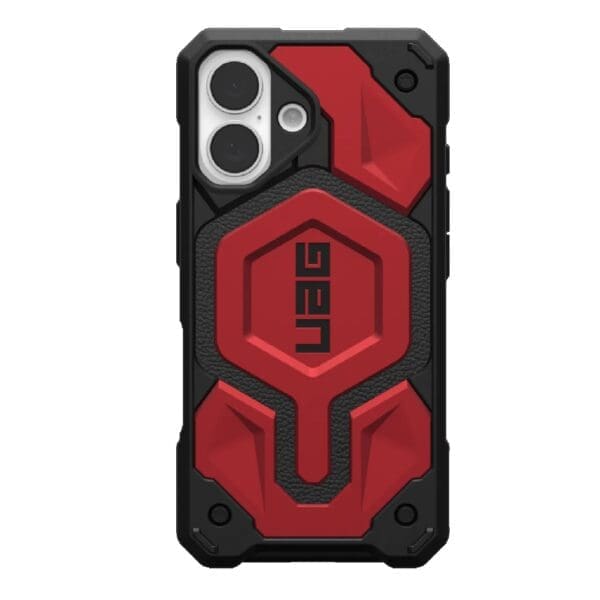 UAG Monarch Pro Apple iPhone 16 (6.1") Rugged Case - Crimson (114458119494), 25ft. Drop Protection(7.6M),Built-in Magnet for MagSafe,10 Years Warranty