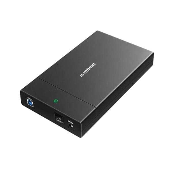 mbeat C1 Tool-Free USB 3.0 3.5" 2.5" SATA HDD Enclosure - Black Data Speed: Maximum up to 5Gbp Product Weight: 121g DC Power: +12V/2A Power Supply