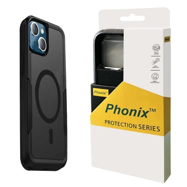 Phonix Apple iPhone 16 Pro Max (6.9") Armor Rugged Case With MagSafe Black - Military-Grade, Multi layers, No-Slip, Sleek, Ultimate Protection