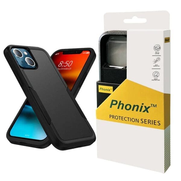 Phonix Apple iPhone 16 Pro (6.3") Armor Rugged Case Black - Military-Grade, Multi layers, No-Slip, Sleek, Ultimate Protection