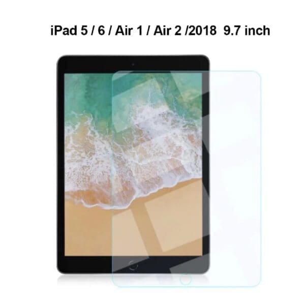 USP Apple iPad (9.7") (6th/5th Gen) / iPad Air 1 / Air 2 Tempered Glass Screen Protector : Full Coverage, 9H Hardness, Bubble-free, Anti-fingerprint