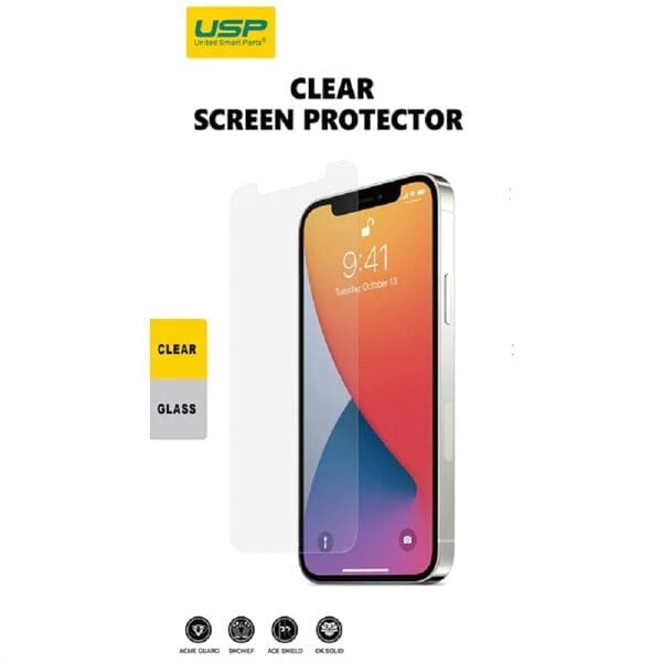 USP Apple iPhone 16 / iPhone 15 / iPhone 15 Pro (6.1") Tempered Glass Screen Protector : Full Coverage, 9H Hardness,Bubble-free, Anti-fingerprint