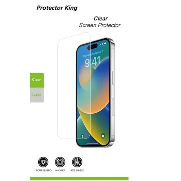 Protector King Samsung Galaxy A16 Tempered Glass Screen Protector Clear - 9H Surface Hardness, Scratch resistant, Ultra-Slim