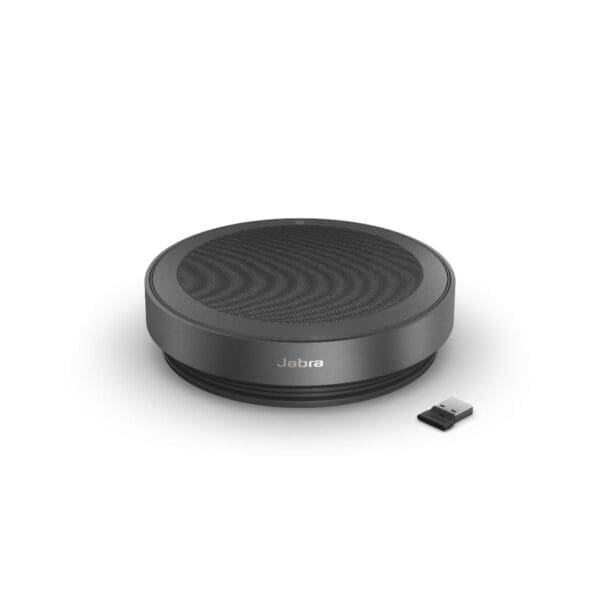 Jabra Speak2 75 w. Link 380c MS USB-A Link Dongle-USB-A and USB-C Integrated Cable USB Bluetooth Speakerphone, 32 Hours of Wireless Use