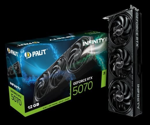 PALIT RTX5070 INFINITY 3 12GB GDDR7 192bit 3-DP HDMI NE75070019K9-GB2050S