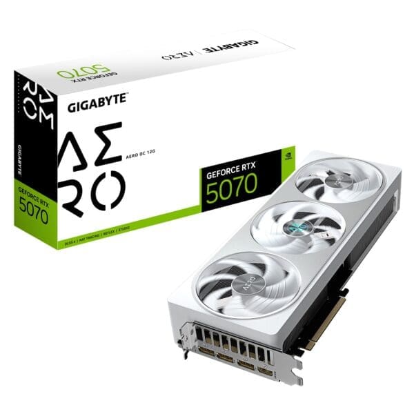 Gigabyte GV-N5070AERO OC-12GD, GeForce RTX™ 5070, CUDA 6144, 12 GB, GDDR7, PCI-E 5.0, ATX, 750W, HDMI 2.1b *1