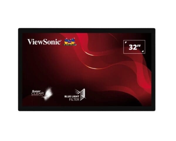 ViewSonic TD3207 32" 1080p Open Frame 10-Point PCAP Touch Monitor, 24/7 Operation and HDMI, DisplayPort and RS232, Kiosk, Factory, IP54 Front waterPF