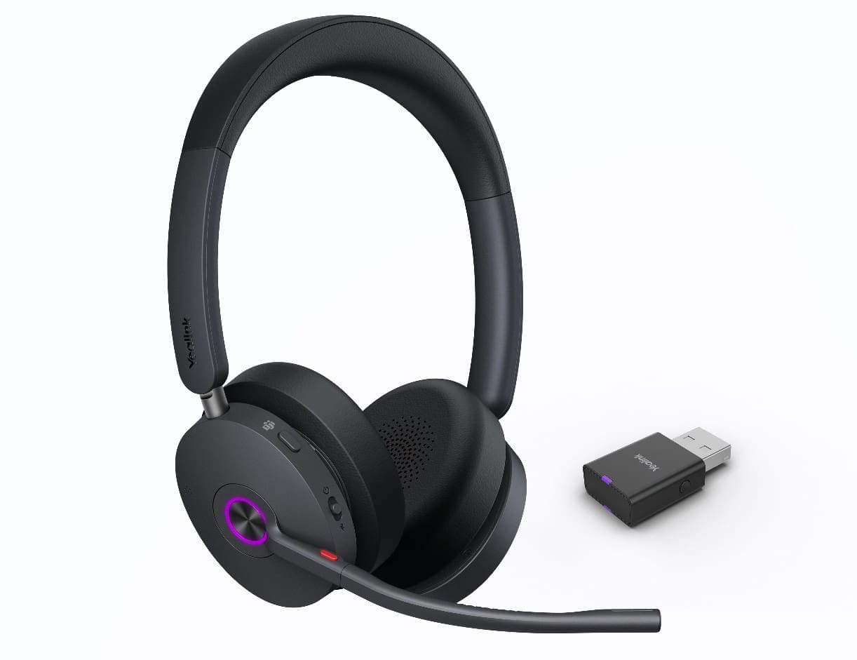 Yealink WH68 Hybrid Dual Teams DECT Bluetooth Hybrid Wireless Technology, 4-Mic Hybrid ANC, 4-Mic Noise Cancellation, All-Day-Wearing Comfort WDD6