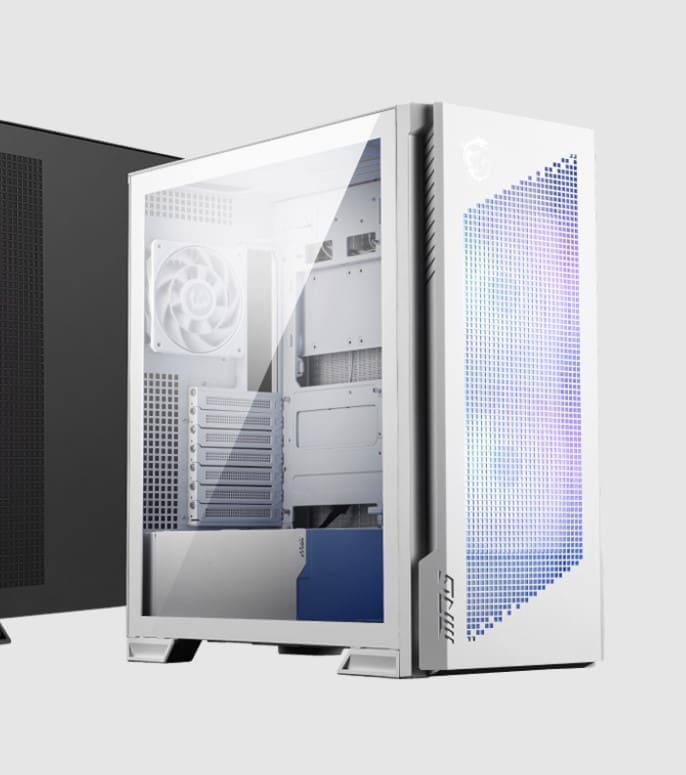 MSI MPG VELOX 300R AIRFLOW PZ WHITE, Mid-Tower Case, E-ATX / ATX / M-ATX / ITX, 7x Expansion Slots, 1x USB-C, 1x Audio, 4x 2.5", 1x3.5"