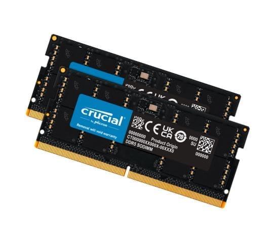Crucial 128GB (2x64GB) DDR5 SODIMM 5600MHz CL46 Notebook Laptop Memory