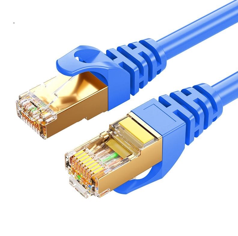 8Ware CAT7 Cable 0.5m (50cm) - Blue Color RJ45 Ethernet Network LAN UTP Patch Cord Snagless Flat cable