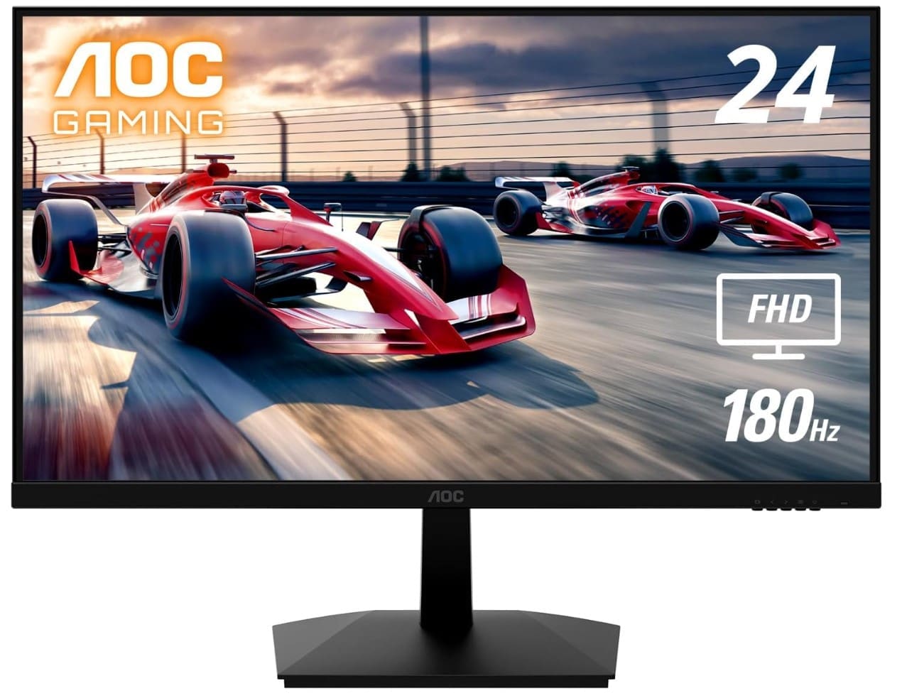 AOC 23.8" 24G15N 180hz, 1ms, FHD 1080, HDR Mode, AdaptiveSync VA, 300 Cd/m2, HDMI 2.0, Display Port 1.4. Gaming Monitor (LS)