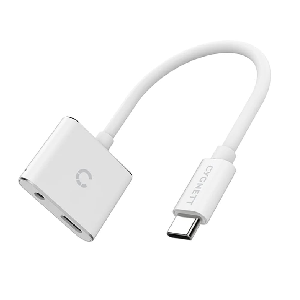 Cygnett Essentials USB-C to 3.5MM Audio USB-C Female Fast Charge Adapter - White (CY2866PCCPD), Wide- Ranging compatibility, 2 Years Warranty