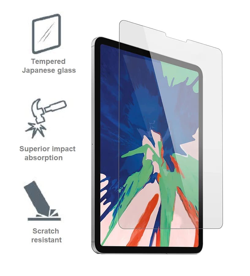 Cygnett OpticShield Apple iPad Pro (12.9") (6th/5th/4th/3rd Gen) Tempered Glass Screen Protector - (CY2731CPTGL), 2 Years Warranty