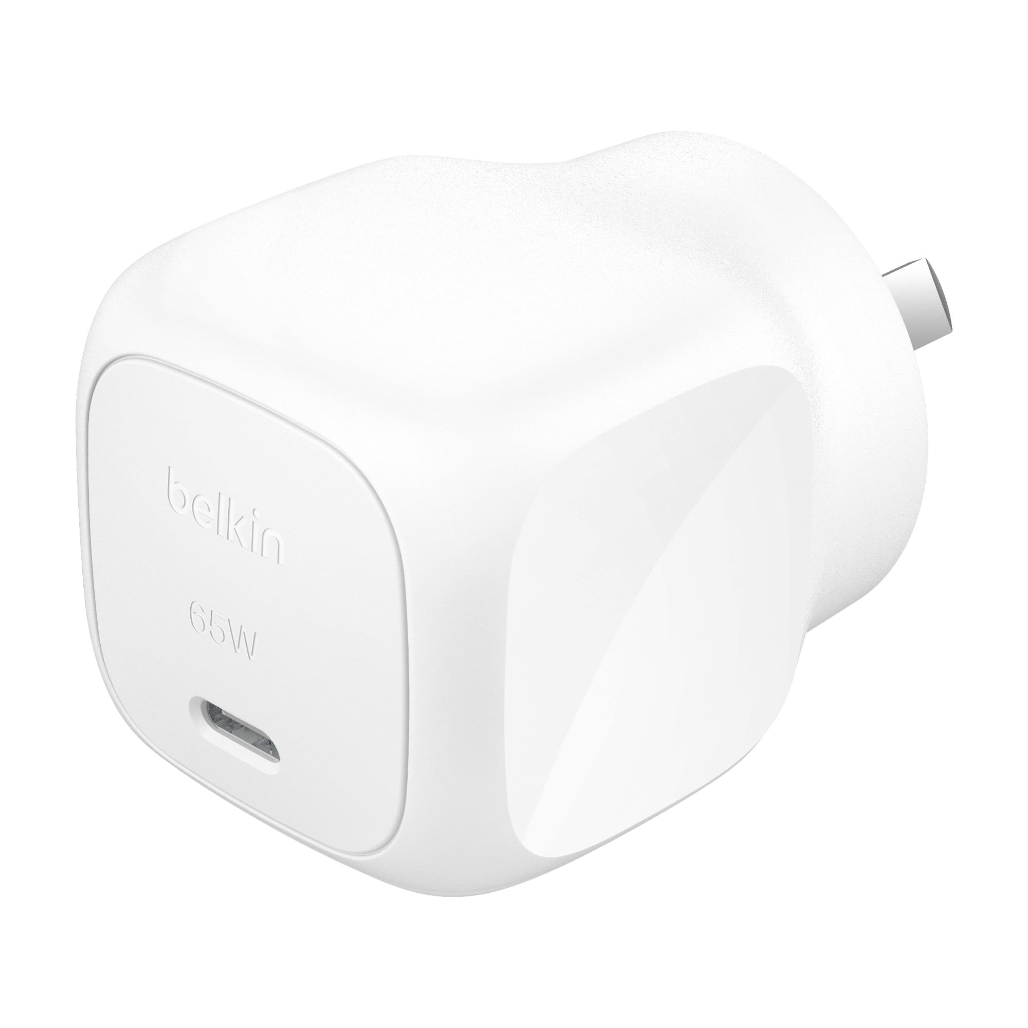 Belkin BoostCharge 65W USB-C PD 3.1 Cubic Wall Charger - White (WCA011auWH), Portable Powerful, Laptop, Tablets, CEW $2500, 2 Years Warranty