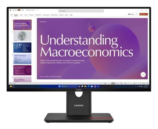 LENOVO ThinkVision T24D-40 23.8"/24" 120Hz FHD IPS Monitor USB-C Dock 100W DP Height Adjust Tilt Swivel Pivot HDMI DP LAN 4xUSB VESA ~62CDGAR6AU