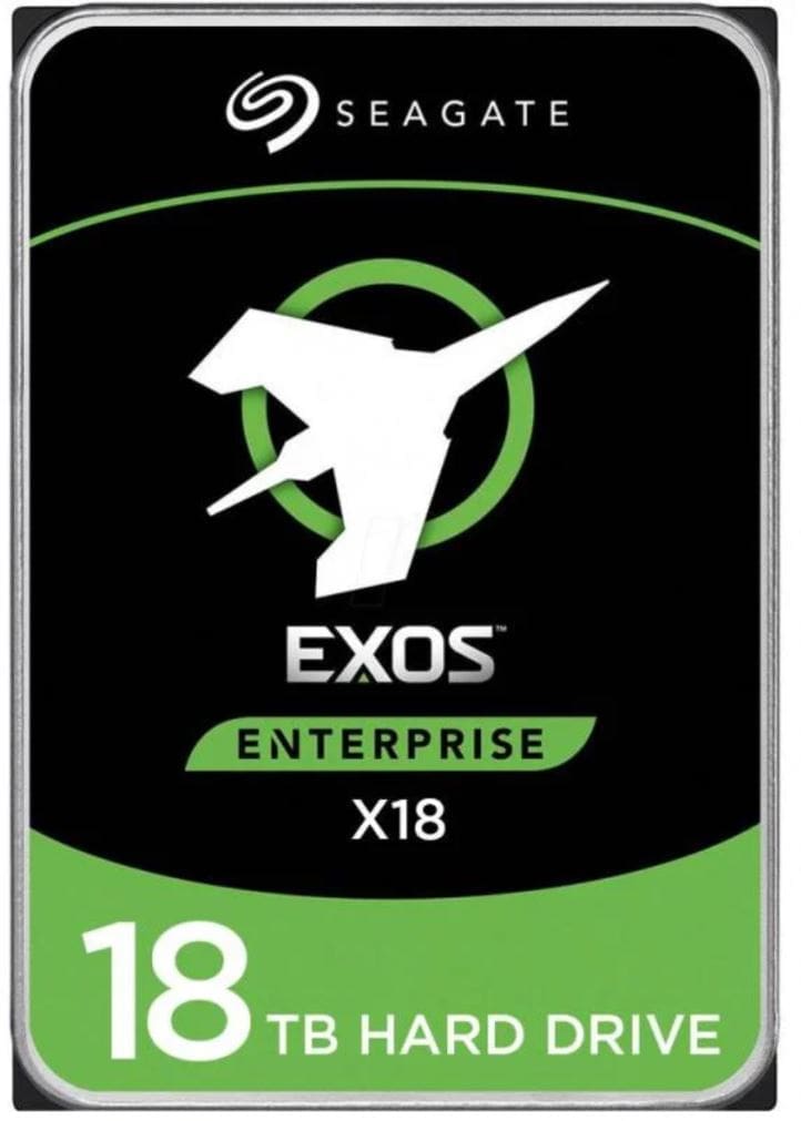 Seagate 18TB 3.5" SATA EXOS X18 Enterprise 512E/4KN INTERNAL 3.5 SATA DRIVE - ST18000NM000J
