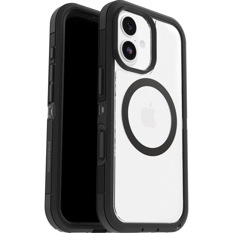 OtterBox Defender XT Pro MagSafe Apple iPhone 17 (6.3") Case Dark Side (Clear/Black) - (77-98480), DROP+ 7X Military Standard, 7 Years Warranty