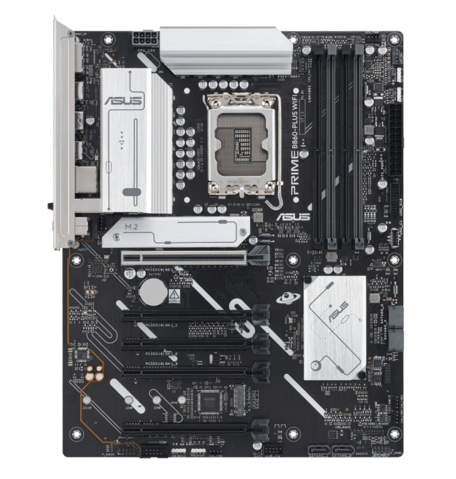 ASUS PRIME B860-PLUS WIFI-CSM ATX Motherboard, 2x M.2 slots, 4x SATA, WiFi 6E