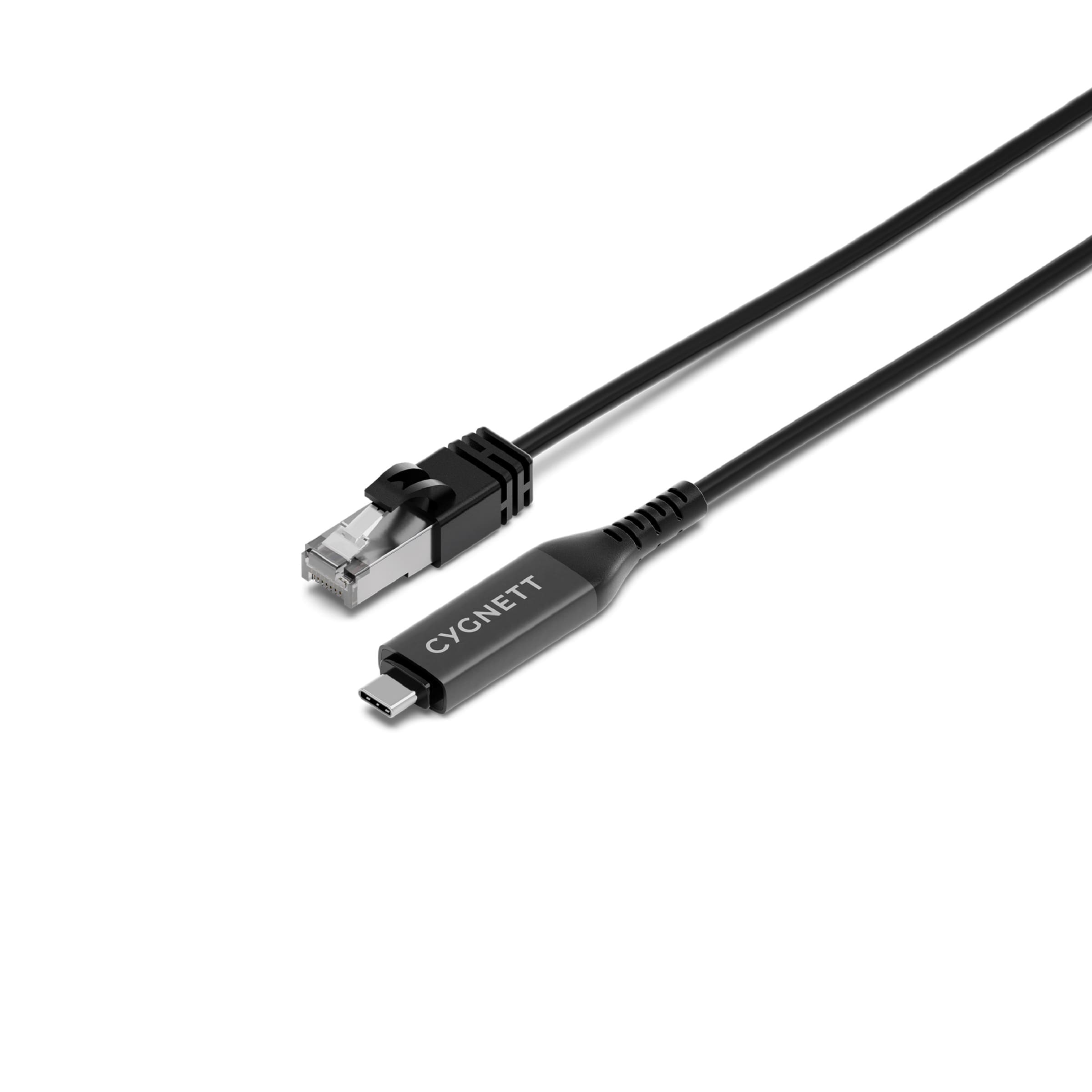 Cygnett Unite USB-C To RJ45 Ethernet Cable Gigabit (5M) - Black(CY5506PCCCE), 1Gbps, USB 3.2, Universal Compatibility, 2 Years Warranty
