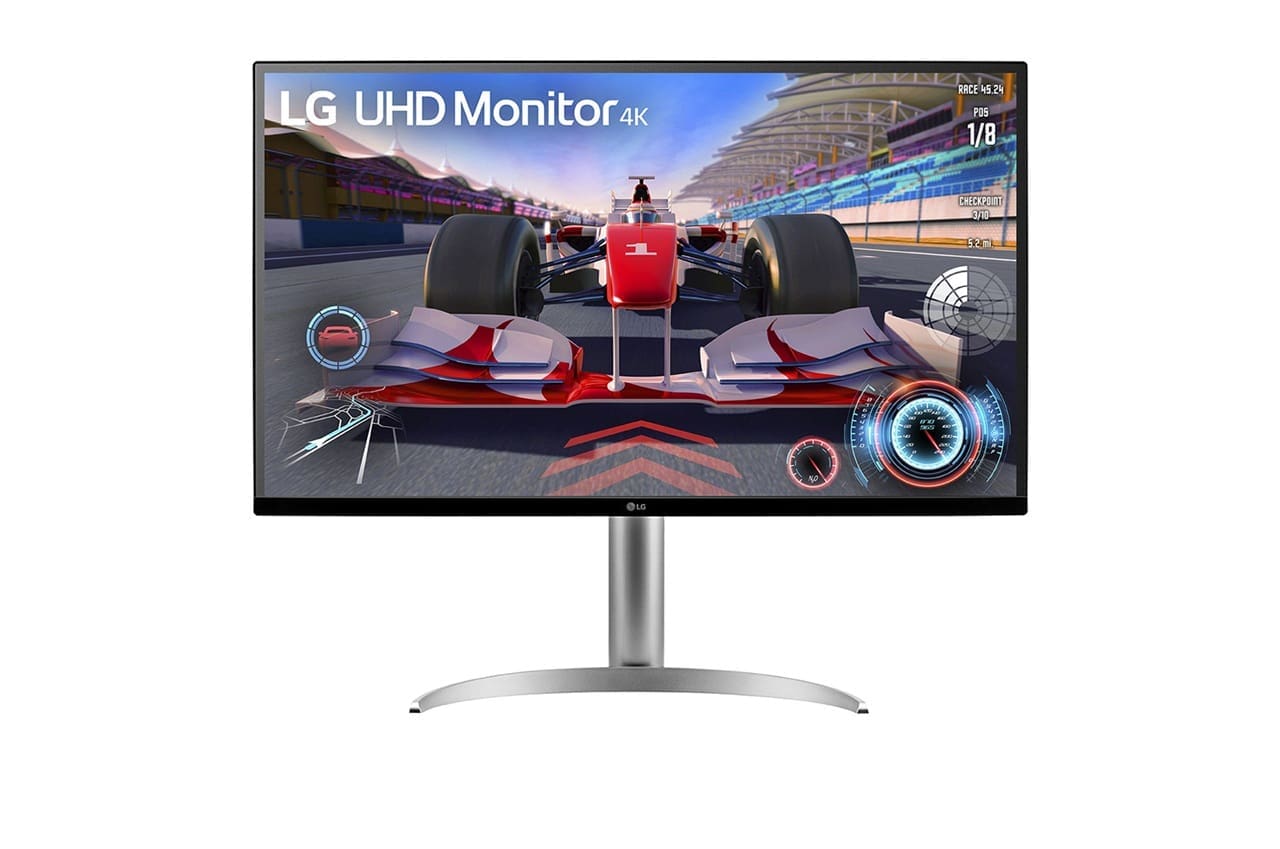 LG 31.5" UHD 4K Monitor with 144Hz via HDMI 2.1, HDR10, DCI-P3 90%, USB-C 65W, AMD FreeSync™ Premium, and tilt/height/pivot stand