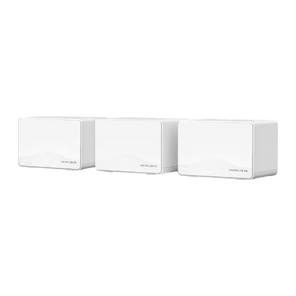 Mercusys Halo H25BE(3-pack) BE3600 Whole Home Mesh Wi-Fi 7 System, 650m², 688 Mbps at 2.4 GHz, 2880 Mbps at 5 GHz, MLO, 4096-QAM, OFDMA, EHT160 on 5