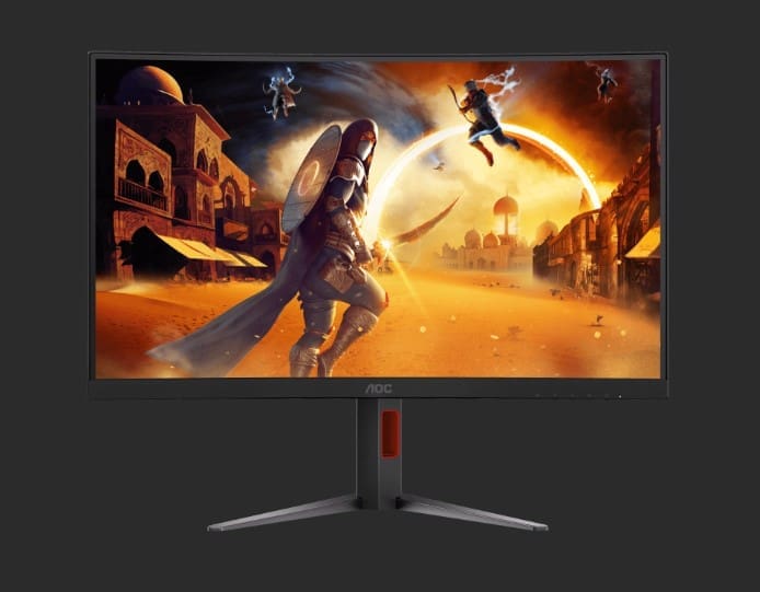 AOC 27" 2K Curved 0.5ms 180Hz, 2560x 1440 Adaptive Sync, HDMI 2.0 × 1,DisplayPort 1.4 × 1, Gaming Monitor