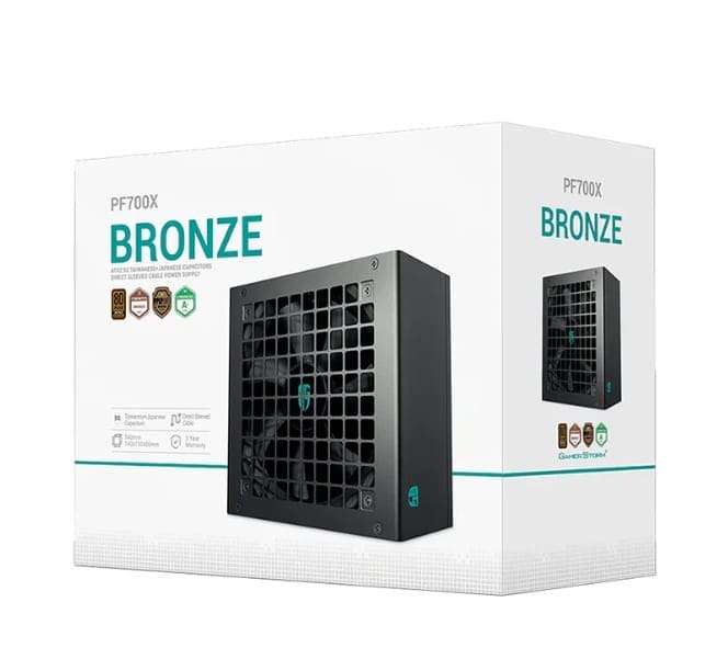 DeepCool PF700X 700W Gamer Storm 80+ Bronze/ Cybenetics ATX Power Supply 120mm Fan, Japanese Taiwanese Capacitors, DC to DC, ATX12V V2.52