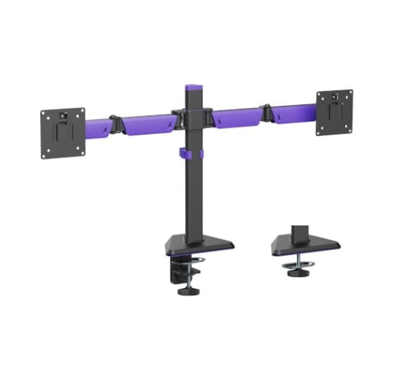 Brateck LDT89-C024 Matte Black Amethyst Articulating Gaming Dual Monitor Arm, Fit Screen Size: 17"-32", Screen Quantity: 2 (LS)