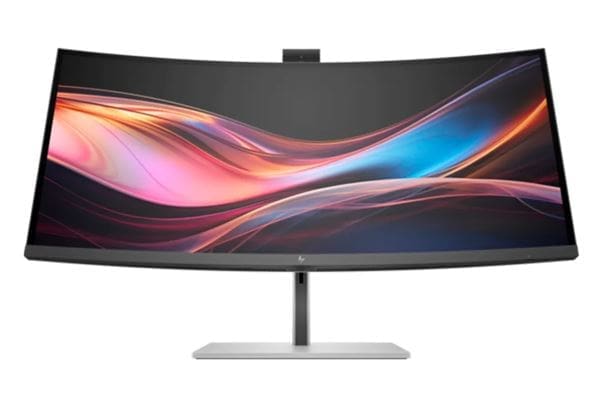 HP Series 7 Pro 734PM 34" Curved 3K WQHD Thunderbolt IPS Conferencing Monitor 3440x1440 21:9 5ms Height Adjust Tilt Swivel Pivot Webcam Speaker USB-C